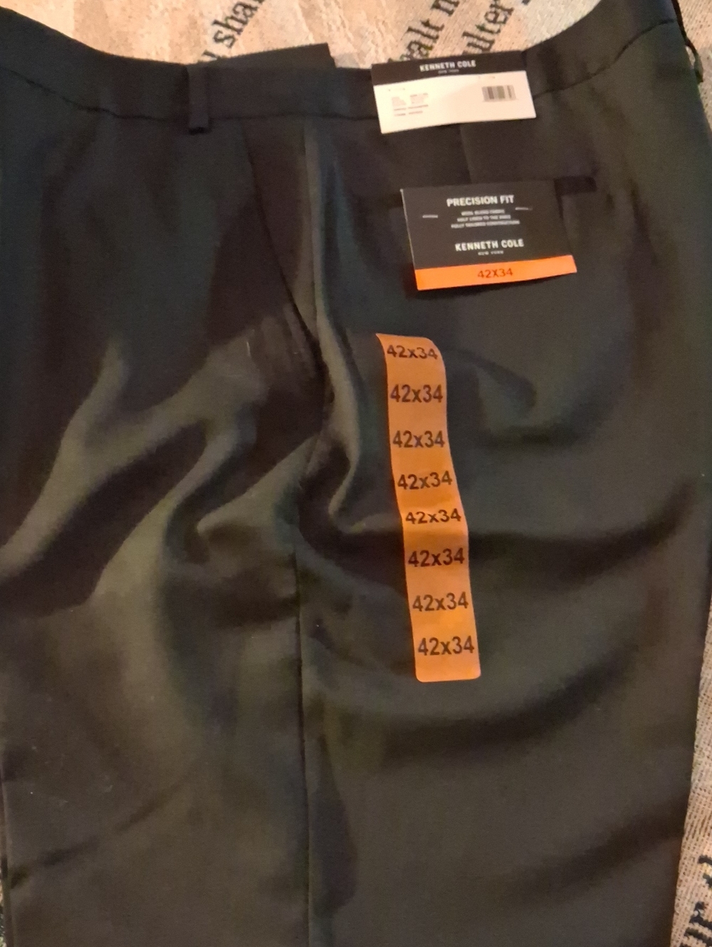 Kenneth Cole Men’s Precision Fit Dress Pants - Black